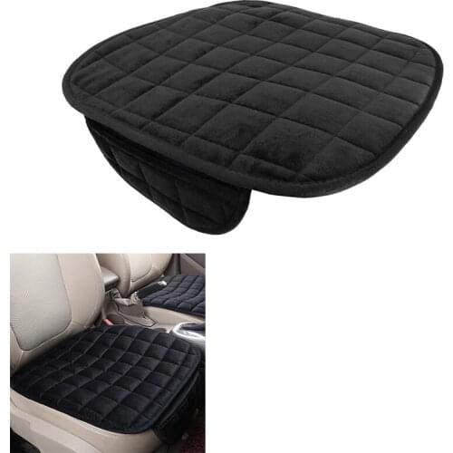 1x Universal Front & Rear Square Row Car Auto Winter Plush Seat Pad