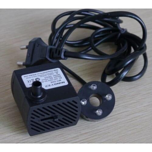 220v 4w AC small pumps with 4 PCS LED lights aquarium fountain pumps
