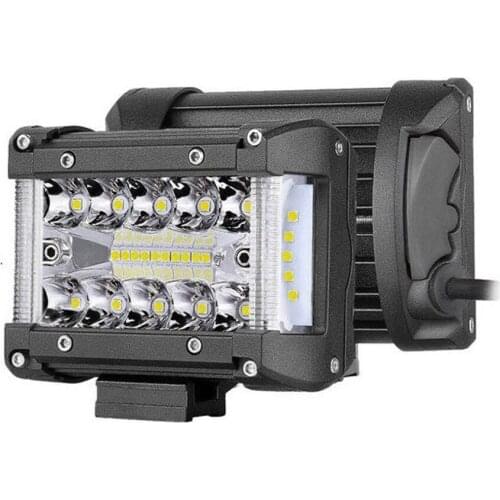 4 Inch LED Work Light Three-Row Side-Emitting LED Light Bar Front Grille Auxiliary Light For Off-Road Vehicle ATV Truck