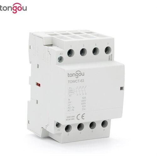4P 63A 4NO Din Rail Household AC Modular contactor for Household Home Hotel Resturant 400V