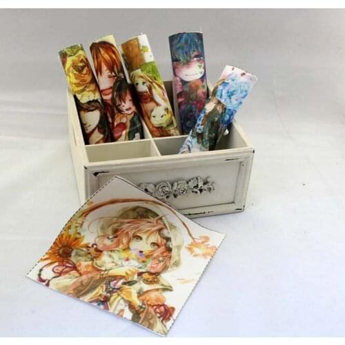 6pcs 15x15cm Pretty Cartoon Printed Cotton Linen Fabric canvas Cartoon fabric telas Patchwork tissue for sewing bag Cushions