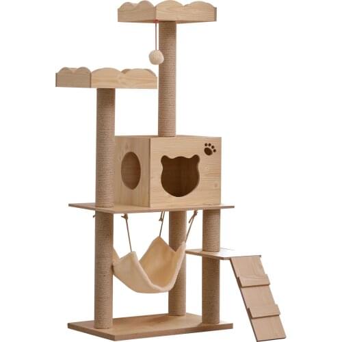 600 Cat climbing frame cat nest cat tree one large cat scratching post cat toy cat jumping platform multi-level villa