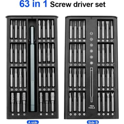 63in1 screwdriver combination set, household screwdriver, mobile phone, computer, tablet disassemble, fine repair screw tool