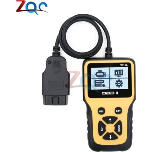 Car Error Detector V311A OBD2 Scanner Car Fault Code Reader LCD Automotive Diagnostic Service Tools 8 -36V 16 Pin OBD2 Connector