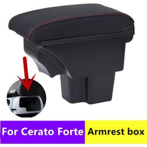 Center Armrest For Kia Forte Cerato Centre Console Storage Box Arm Rest Rotatable 2009-2013 2010 2011 2012