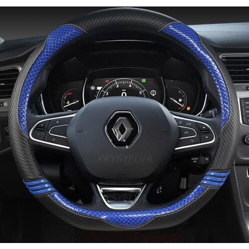 Steering Wheel Cover for Renault Scenic Clio Laguna 2 3 4 5 Kangoo Fluence Megane Trafic Talisman Twingo Kaptur Car Accessories