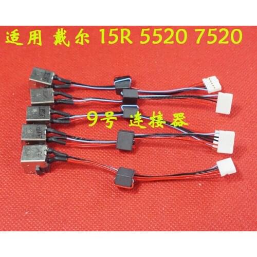 DC Power Jack with cable For Dell Inspiron 15R 15-5520 5525 7520 2718 laptop DC-IN Flex Cable