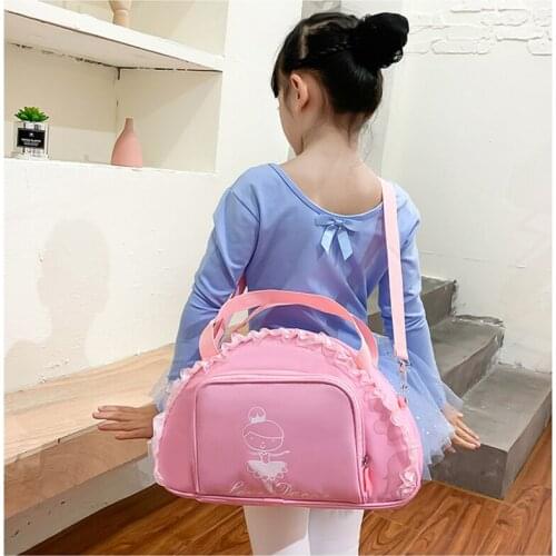 Children Ballet Dance Shoulder Bag For Girl Lovely Princess Package Large Capacity Dancing Handbag Receive Shoes And Clothes