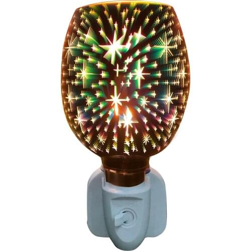 Essential Oil Diffuser Electric Candle Warmer 3D Smokeless Wax Melt Warm Aromatherapy Wax Melt Warmer Essential Oil Burner Light