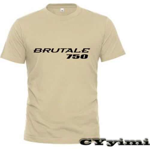 For MV AGUSTA BRUTALE 750 BRUTALE750 T Shirt Men New LOGO T-shirt 100% Cotton Summer Short Sleeve Round Neck Tees Male