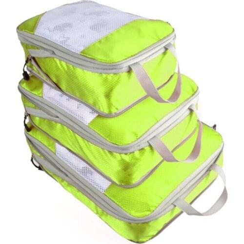 Travel Compression Storage Bag Three-piece Storage Clothes Nylon Waterproof Luggage Various Colors Large And Small Storage Bags