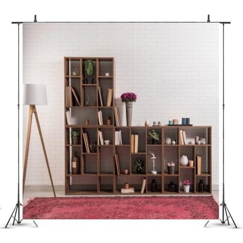 Photographic Backdrop Interior Bookshelf Modern Room Carpet Floor Customize For Photography Backgrounds For Photo Studio