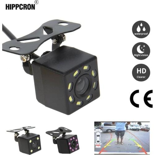 Hippcron Reverse Camera Rearview Car Infrared Night Vision HD Video Waterproof Auto Parking Monitor 8 LED CCD Rear View Camera