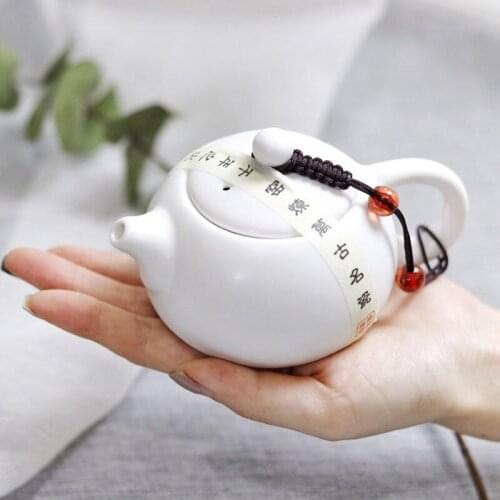 Ceramic Kung Fu Teapot with Filter House Small Kettle Cups Sets Brief Teaware