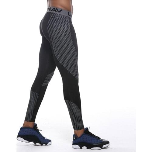 Compression Men Running Tights Gym Sports Leggings Quick-Dry Fitness Basketball Training Long Trousers Skinny Pants