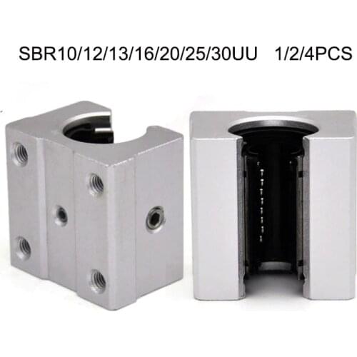 Linear Ball Bearing Block CNC Router Linear Guide 3D 1/2/4pcs SBR10UU SBR12UU SBR13UU SBR16UU SBR20UU SBR25UU SBR30UU