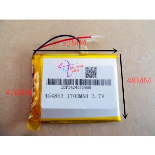 Best battery brand The navigator special battery 1700MAH 454853 3.7V tablet battery tachograph shipping
