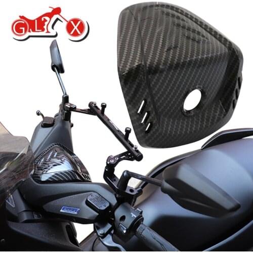 Motorcycle Accessories for YAMAHA NMAX155 NMAX N-MAX 155 Front Mack Cover Shell Cap Turn Decorative Coer to Carbon Fiber Color