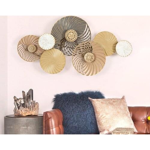 New Chinese Luxury Wrought Iron Flowers Wall Hanging Ornaments Home Livingroom Wall Sticker Decoration Lobby Wall Mural Crafts