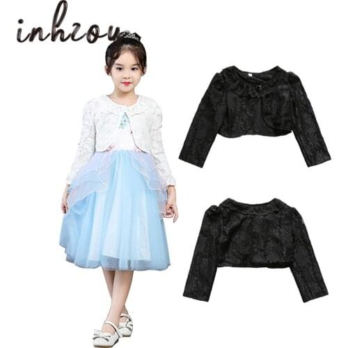 Kids Girls Ballet Gymnastics Short Jacket Tops Long Sleevs Dance Cardigan Jacket Coat Girls Dance Wear Ballet Shrug Outerwear