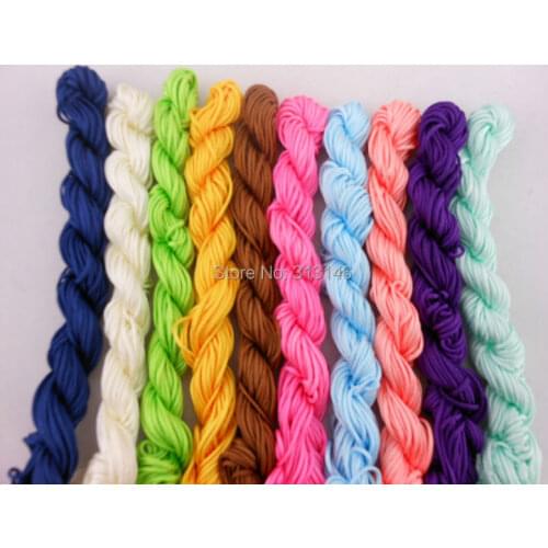 Wholesale 10pcs/lot 1.5mm High Quality Macrame Shamballa Bracelet Cheap Nylon Beading Rattail Cord Braided Chinese Knot String