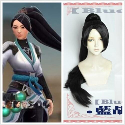 Game Valorant Sage Cosplay Wig Halloween Role Play Costume Party Hair