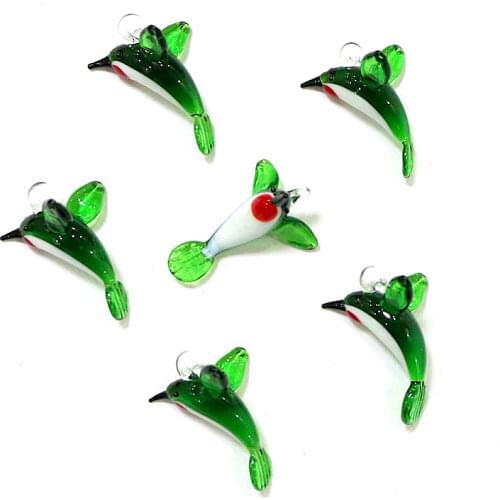 Custom handmade murano glass hummingbird figurines Easter lovely miniature Bird animals pendant home garden decoration statues