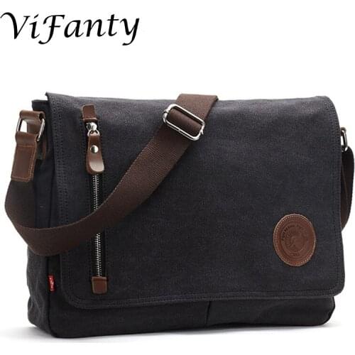 2019 Unisex Casual High Quality Canvas Satchel Messenger Bag for Traveling Camping shoulder strap bag