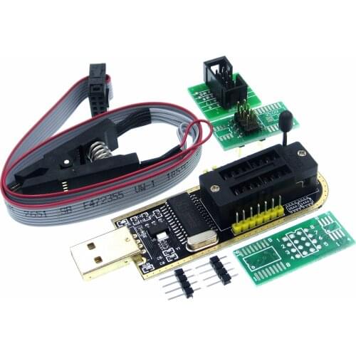 CH341A Series EEPROM Flash BIOS USB SOP8 Test Clip For EEPROM programming+2 adapters 1.8V adapter for Iphone or motherboard