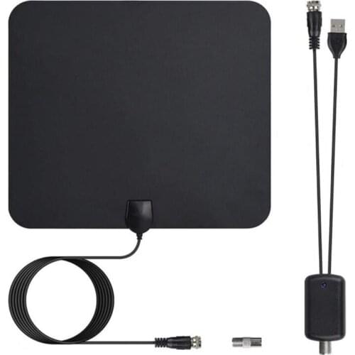 TV Antenna, Amplified Digital HDTV Antenna, Support 4K 1080P HD VHF UHF Local Channels, 80 Miles Range with Amplifier