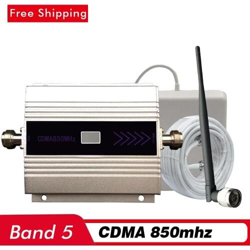 60dB LCD Display Cell Phone Signal Booster GSM CDMA 850mhz (LTE Band 5) Mobile Signal Repeater 2G 3G Network Cellular Amplifier