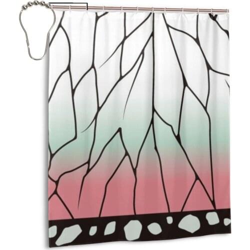High Quality Printed Demon Slayer Fabric Shower Curtains Screen ery Waterproof Products Bathroom Decor