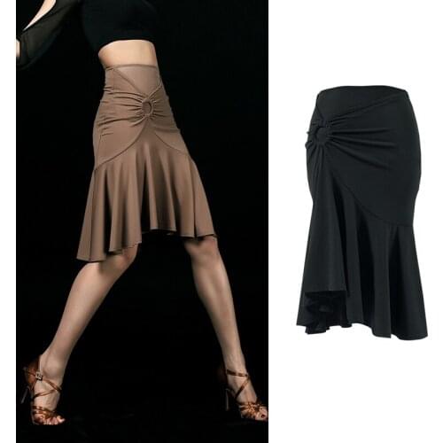 Latin Dance Skirt Women Practice Clothes Rumba Dancewear Tango Training Skirt Ballroom Dance Competition Dress Summer DWY5365