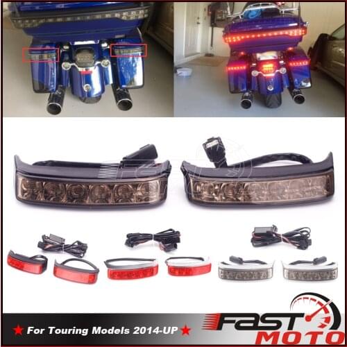 Rear Luggage Tail Light Motorcycle Red Led Turn Signal Saddlebag Brake Running Lamp For Harley Touring Road King CVO Limited