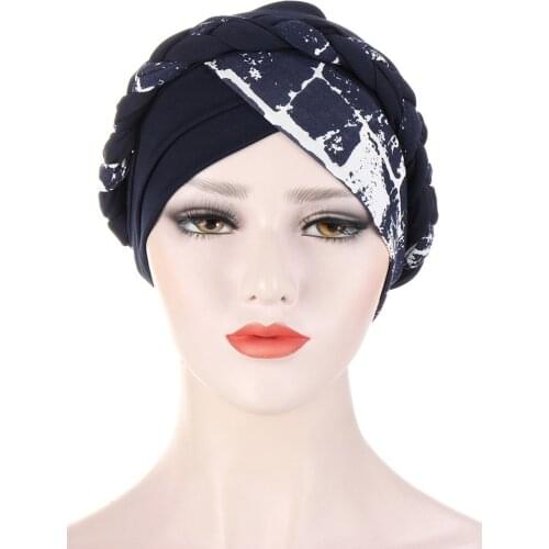 Four Seasons NEW 2021 Print Fashion Womens 6 Color Muslim Floral Cloth Short Braid Can Be Hidden Toe Cap