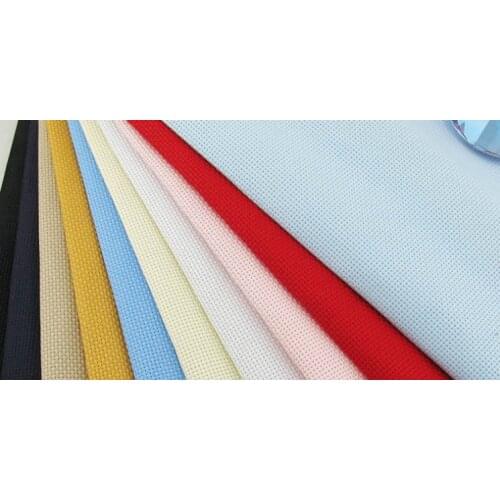 11CT 14ct 16ct 18ct 22ct 28ct color choose embroidery cross stitch aida canvas fabric navy blue pink color diamond blue