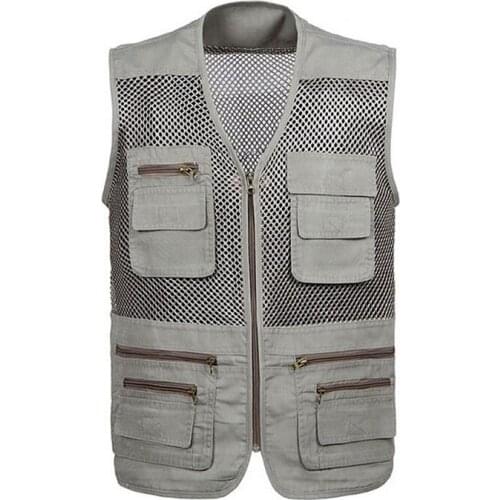 2020 Men Vest Quick-Drying Mesh Vest Tactical Military Camping Vest Outdoor Men Waistcoats With Multi Pocket Sport Vest