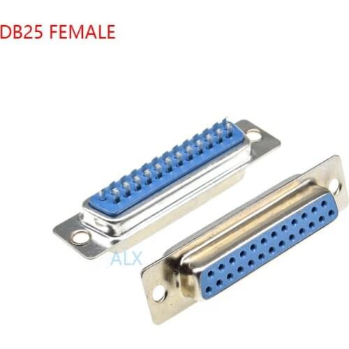 5PCS DB25 feMALE PCB Mount serial port CONNECTOR Solder Type D-Sub CONNECTORS 25pin socket 25p Adapter FOR PCB