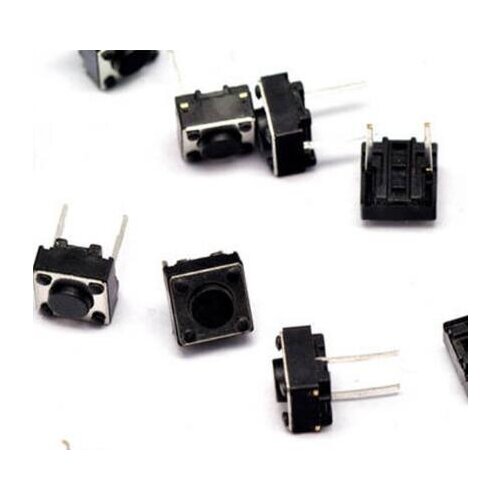 50PCS 6x6x4.3 6x6x5.0MM Momentary Tactile Tact Push Button Switch 2 Pin DIP