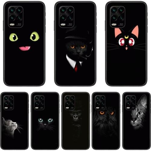 Cat cat Phone Case For xiaomi Redmi Note 9S 8 7 6 5 A Pro T Anime Black Cover Silicone Back Pretty senior
