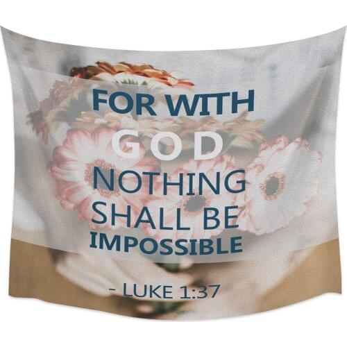 Carnation Quote From The Bible Tapestry Wall Hanging Home Wall Decor Bedroom Tapestry Yoga Mat Picnic Mat