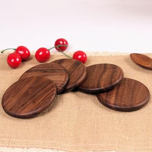 Wooden Coasters Non-slip Heat Resistant Durable Coffee Square Insulated Wood Placemats Cup Pad Bowl Teacup Mat Table Decor Tools