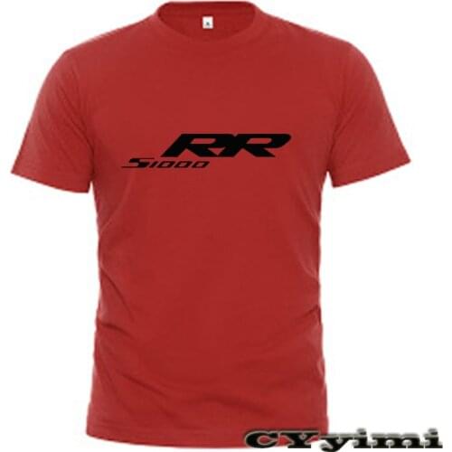 For BMW S1000RR T Shirt Men New LOGO T-shirt 100% Cotton Summer Short Sleeve Round Neck Tees Male