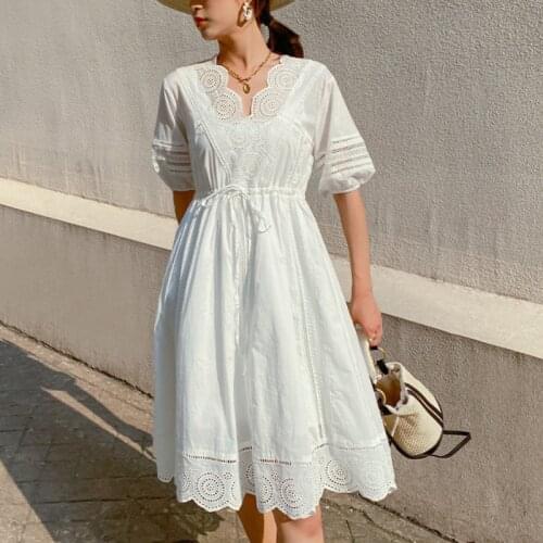 Белые летние платья Knoyeer China At AliExpress