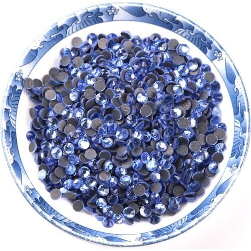 LT.SAPPHIRE All Size! , DMC Hotfix RhinestoneS SS6 SS10 SS16 SS20 SS30 Glass Crystals Stones Hot Fix Iron-On FlatBack Super good