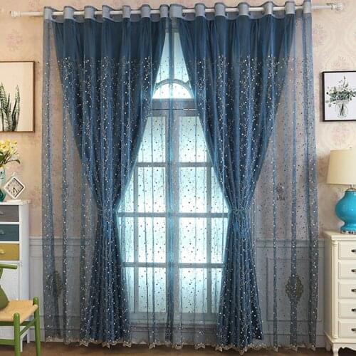 Lychee Luxury Embroidery Rose Window Tulle Curtains Organza Voile Curtain for Living Room Modern Window Curtains
