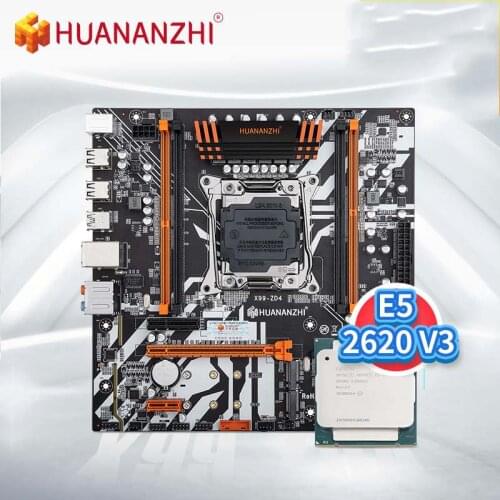HUANANZHI X99 ZD4 Motherboard with Intel XEON E5 2620 V3 Combo Kit Set Support DDR4 RECC NON-ECC Memory NVME USB 3.0 M ATX