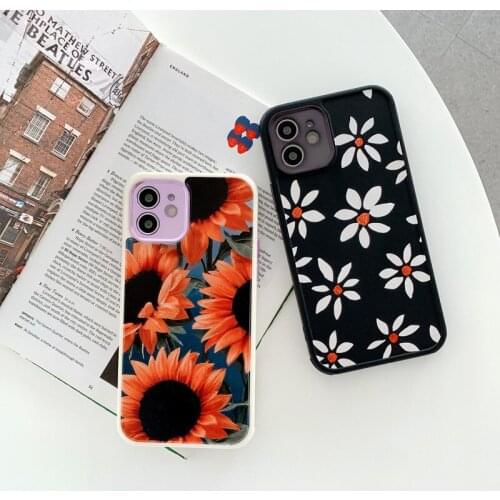 Fashion Purple Flame Pattern Phone Case for IPhone 12 11 Pro Max X XS MAX XR 7 8 Plus Matcha Love Green Hearts Soft Silcone Capa