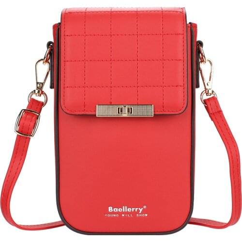 2021 New Ladies Long Phone Purse Bag Fashion Shoulder Strap Bag Women Casual Crossbody Messenger Bag Daily Use Flap Mini Handbag