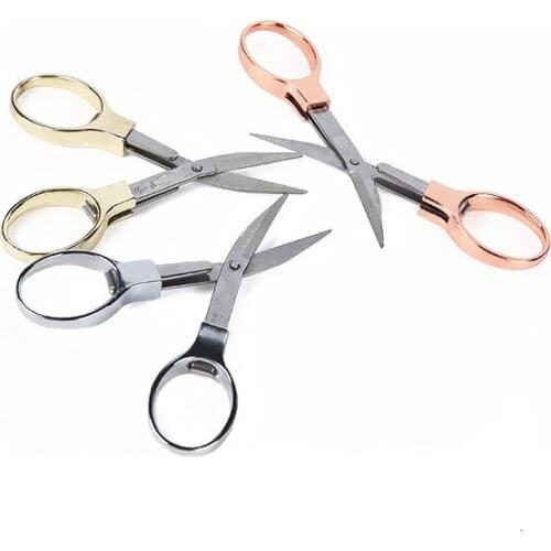 Portable Folding Scissors Portable Thread Cutter Scissors Embroidery Cross Stitch Sewing Stainless Steel Scissors